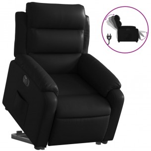 Fauteuil inclinable électrique noir similicuir