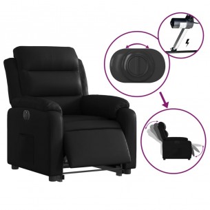 Fauteuil inclinable électrique noir similicuir