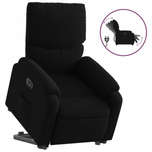 Fauteuil inclinable électrique noir tissu