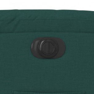 Fauteuil inclinable électrique Vert foncé Tissu