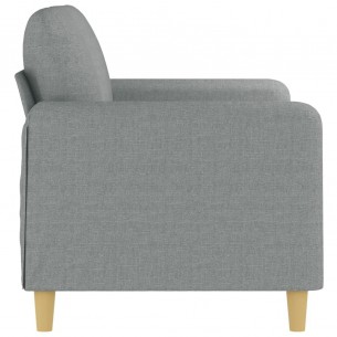 Canapé à 2 places Gris clair 120 cm Tissu