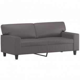 Ensemble de canapés 2 pcs gris similicuir