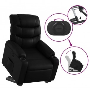 Fauteuil inclinable Noir Similicuir