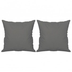 Canapé 2 places avec oreillers gris foncé 140 cm
