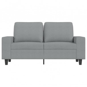 Canapé à 2 places Gris clair 120 cm Tissu
