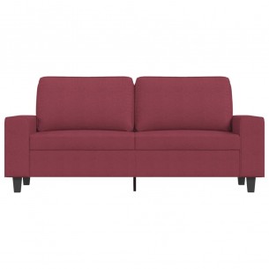 Canapé à 2 places Rouge bordeaux 140 cm Tissu