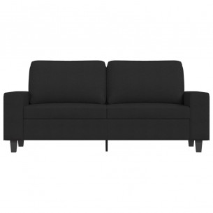 Canapé à 2 places Noir 140 cm Tissu