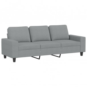 Ensemble de canapés 3 pcs gris clair tissu