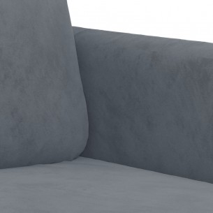 Canapé à 3 places Gris foncé 180 cm Velours