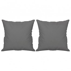 Canapé 2 places avec oreillers gris foncé 120 cm