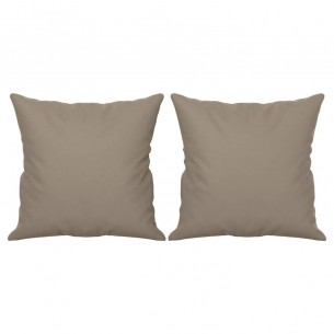 Canapé 2 places avec oreillers taupe 120 cm tissu microfibre