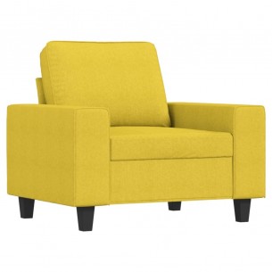 Ensemble de canapés 4 pcs jaune clair tissu