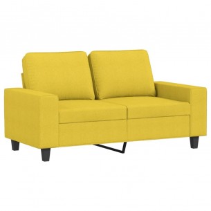 Ensemble de canapés 4 pcs jaune clair tissu