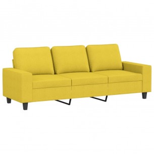 Ensemble de canapés 4 pcs jaune clair tissu