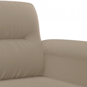 Canapé à 2 places Taupe 140 cm Tissu microfibre
