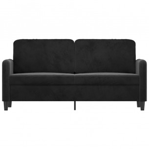Canapé à 2 places Noir 140 cm Velours