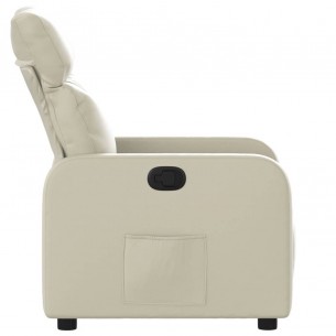 Fauteuil inclinable Crème Similicuir