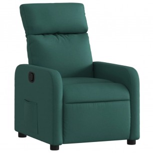 Fauteuil inclinable Vert foncé Tissu