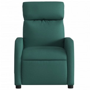 Fauteuil inclinable Vert foncé Tissu