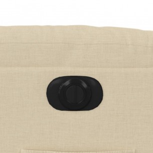 Fauteuil inclinable électrique Crème Tissu