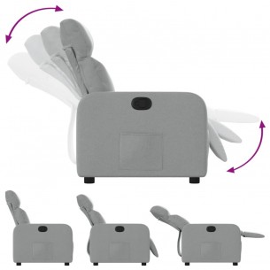 Fauteuil inclinable Gris clair Tissu