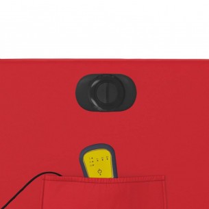 Fauteuil de massage inclinable électrique rouge similicuir