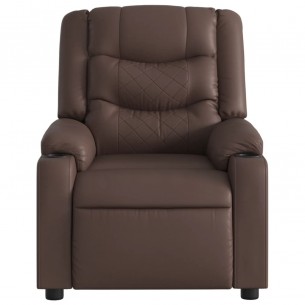 Fauteuil de massage inclinable Marron Similicuir