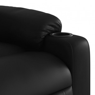 Fauteuil inclinable électrique noir similicuir