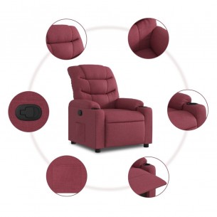 Fauteuil inclinable Rouge bordeaux Tissu