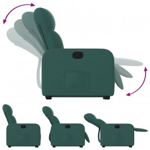 Fauteuil inclinable vert foncé tissu