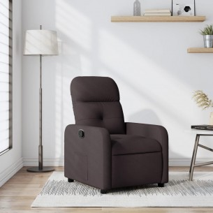 Fauteuil inclinable Marron foncé Tissu