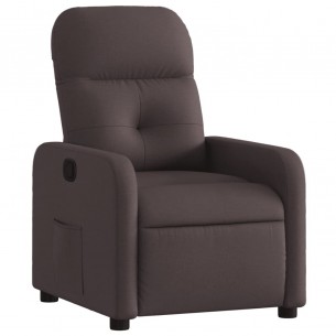 Fauteuil inclinable Marron foncé Tissu