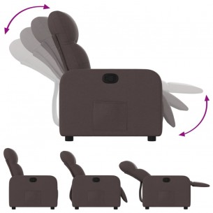 Fauteuil inclinable Marron foncé Tissu