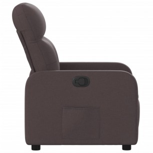 Fauteuil inclinable Marron foncé Tissu