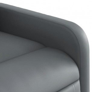Fauteuil de massage inclinable électrique gris similicuir