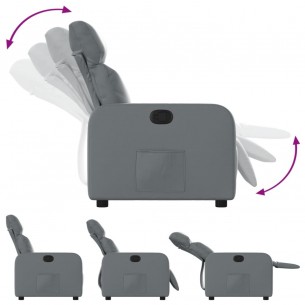 Fauteuil inclinable Gris Similicuir