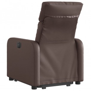 Fauteuil inclinable marron similicuir