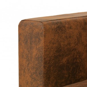 Ensemble de canapés 2 pcs Cuir daim synthétique
