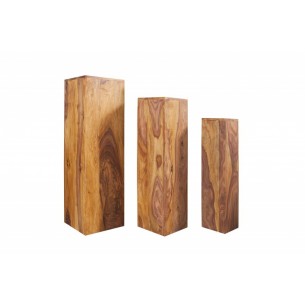 Colonnes décoratives de couleur naturelle en bois massif de palissandre Colonnes décoratives de couleur naturelle en bois massif de palissandre