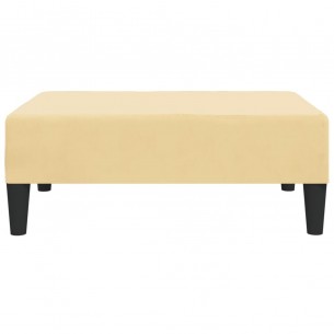 Repose-pied Crème 78x56x32 cm Velours