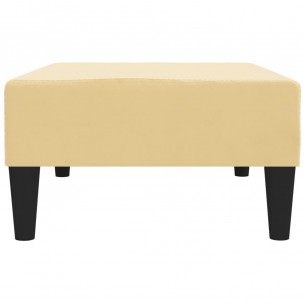 Repose-pied Crème 78x56x32 cm Velours