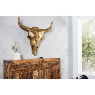 Objet de décoration murale en aluminium doré