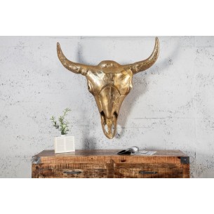 Objet de décoration murale en aluminium doré