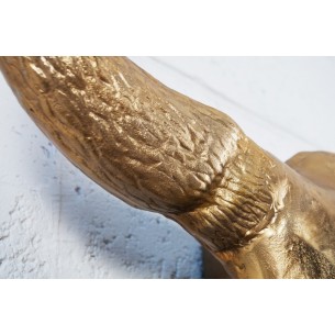 Objet de décoration murale en aluminium doré