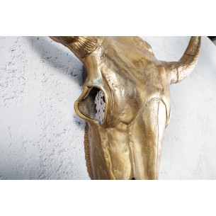Objet de décoration murale en aluminium doré