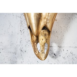 Objet de décoration murale en aluminium doré
