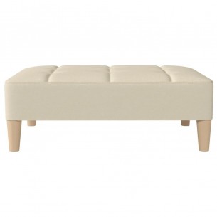 Repose-pied Crème 78x56x32 cm Tissu