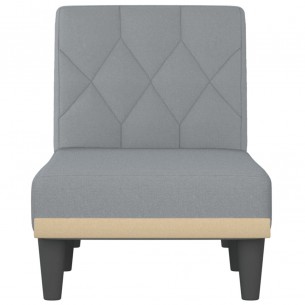 Chaise longue gris clair tissu