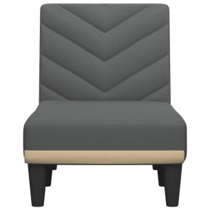 Chaise longue gris foncé tissu