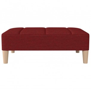 Repose-pied Rouge bordeaux 78x56x32 cm Tissu